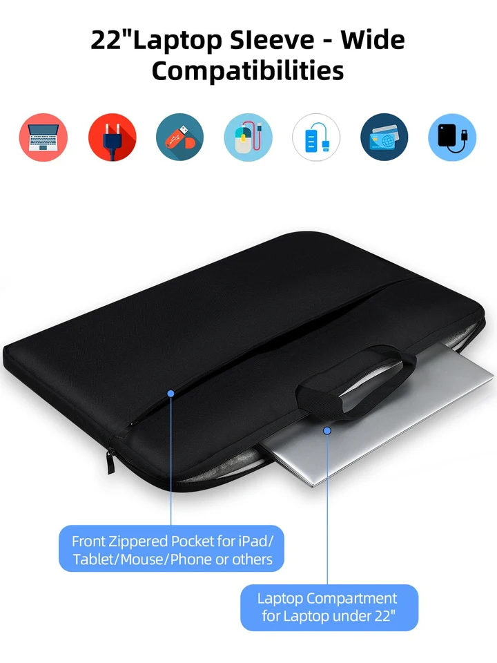 24 Inch Laptop Sleeve Carrying Case for Monitors