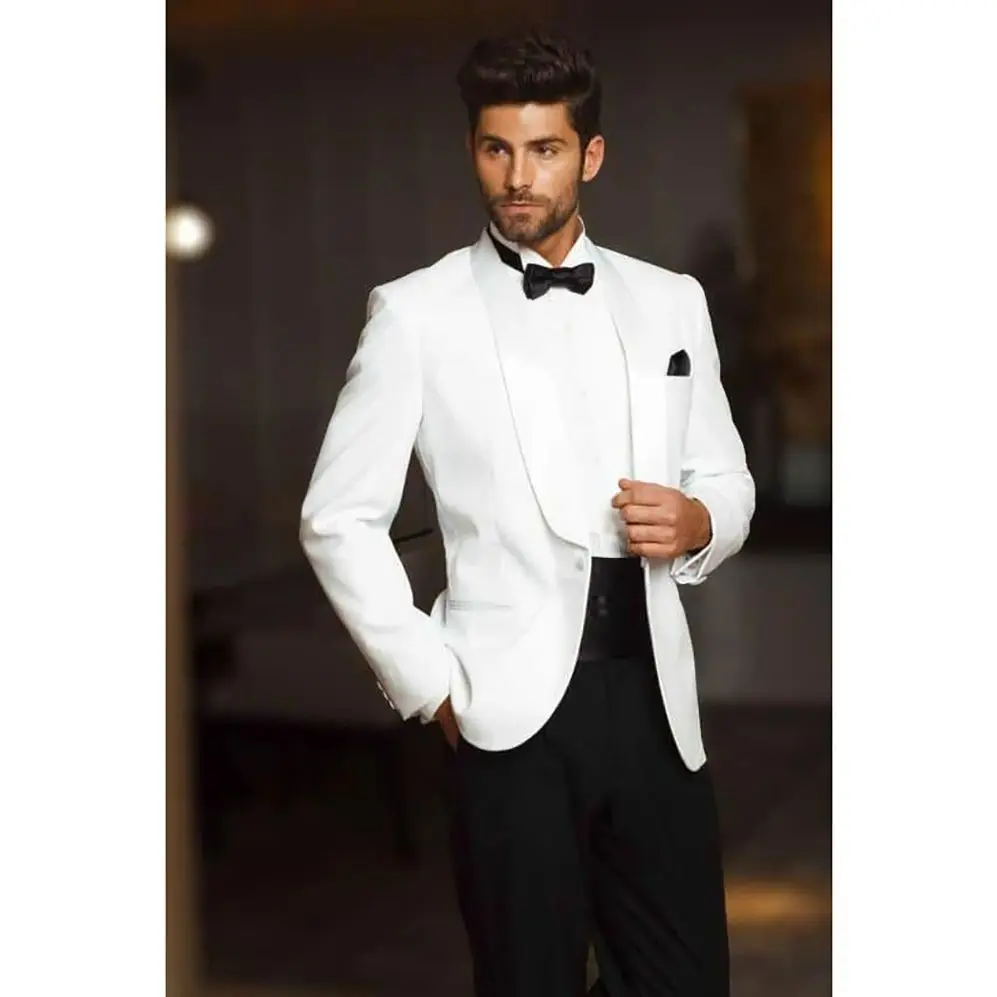 Single Breasted Men Suit Two Pieces(Jacket + Pants) Lapel Outfits Chic Casual Party Prom Wedding Set