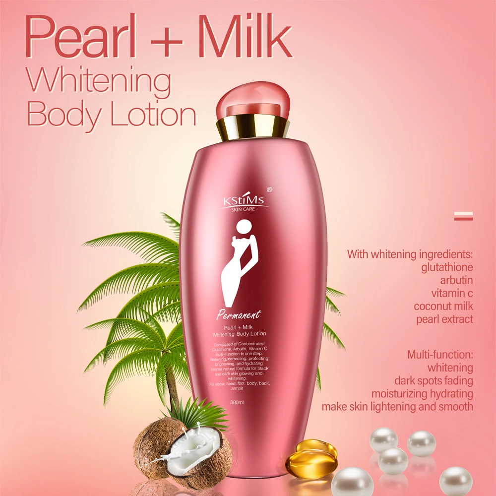 Korea Women Whitening Coconut Pearl Milk Body Lotion Whitening Skin Body  Lotion Lightening for Dark Skin and Black Skin 300ml - AliExpress 66