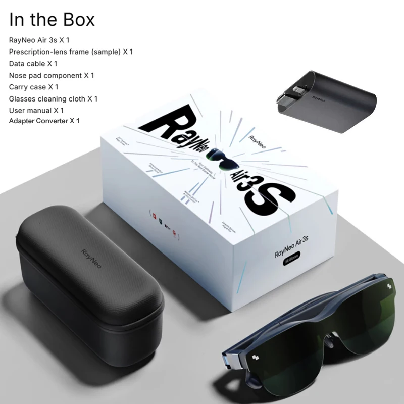 RayNeo Air 3S AR Glasses Micro OLED Screen Display 3D HD Private