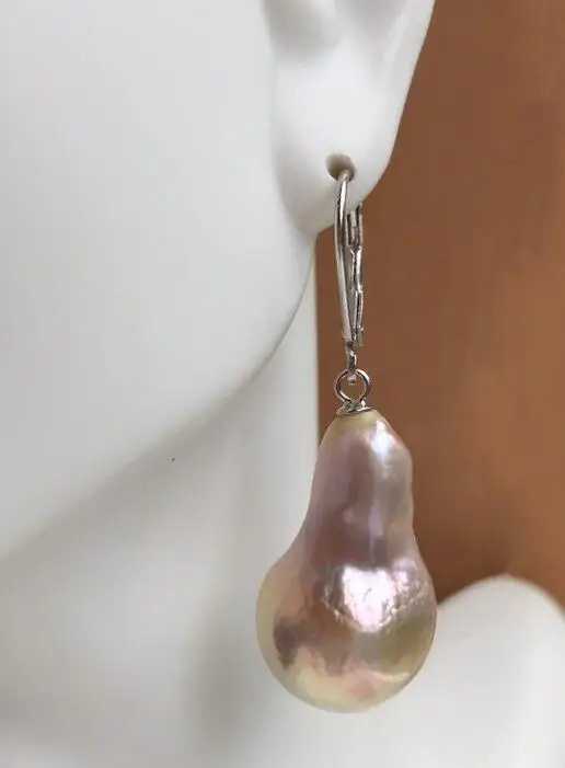 Hot Sale New Style Baroque Pearl Earrings,Fireball Pearl Earrings,S925 Level Back Earrings