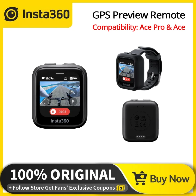 에이스 프로 및 에이스 제어용 GPS 미리보기 원격, 최대 65.6ft (20m) 거리 GNSS 시스템, Insta360