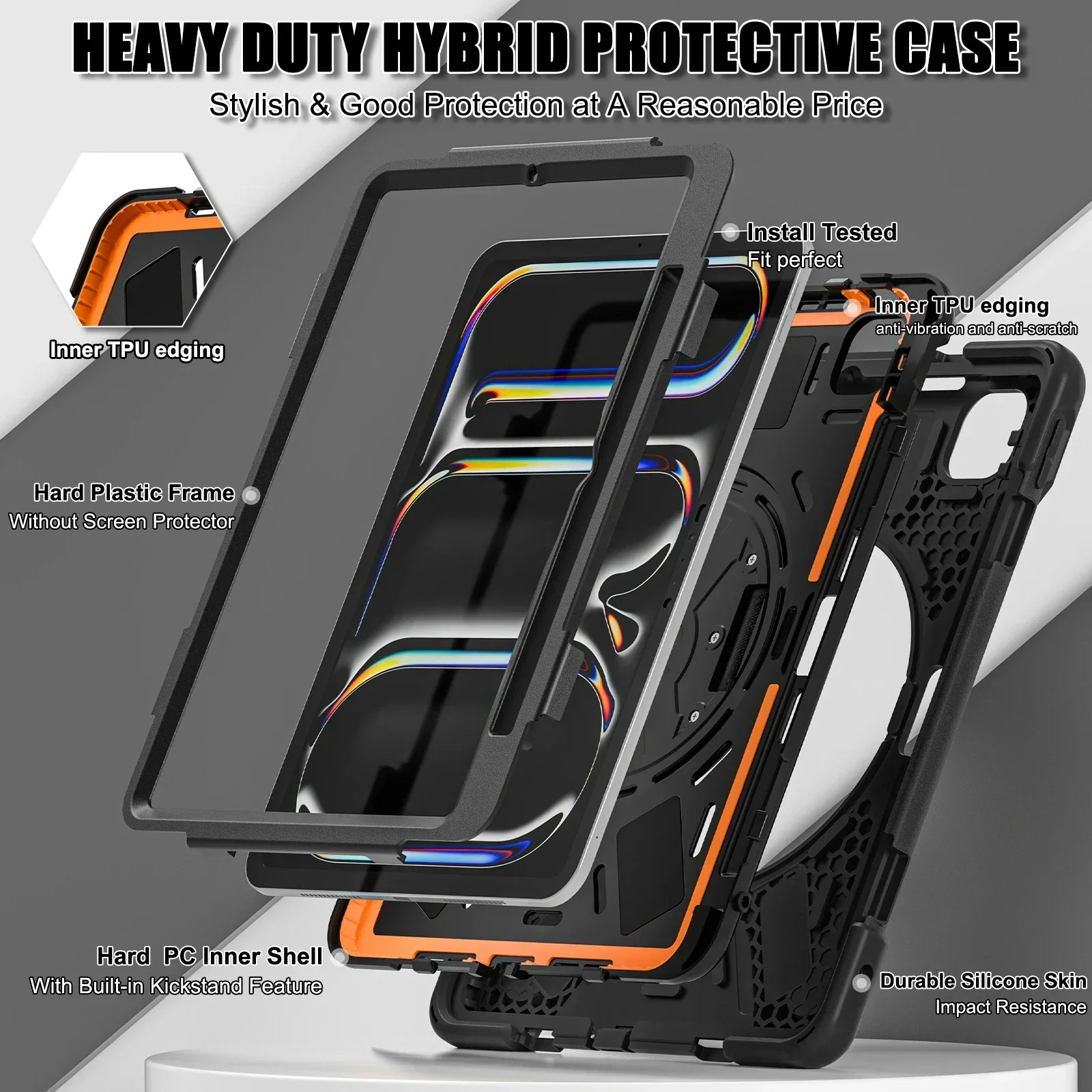 Kids Shockproof iPad Case with Pencil Holder