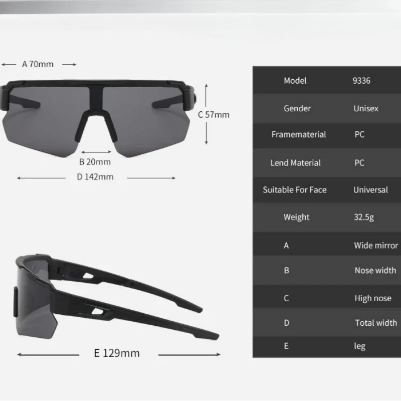 Wrap-around Sports Glasses Mirrored Reflective Lenses UV Protection Anti-Fog for Cycling Skiing Outdoor Activities Men Women