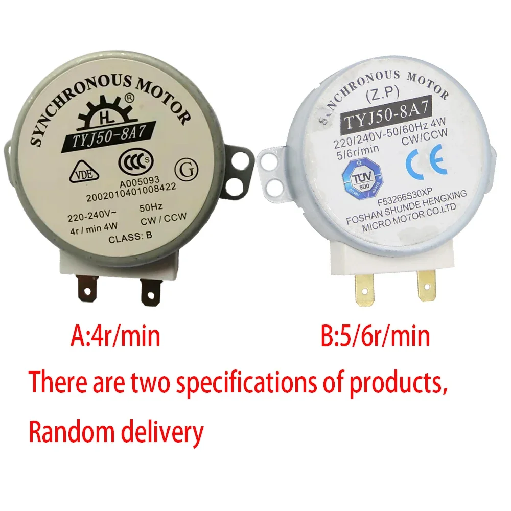 Synchronous Motor 220-240V 4W for Air Blower TYJ50-8A7 Microwave Oven Tray Motor