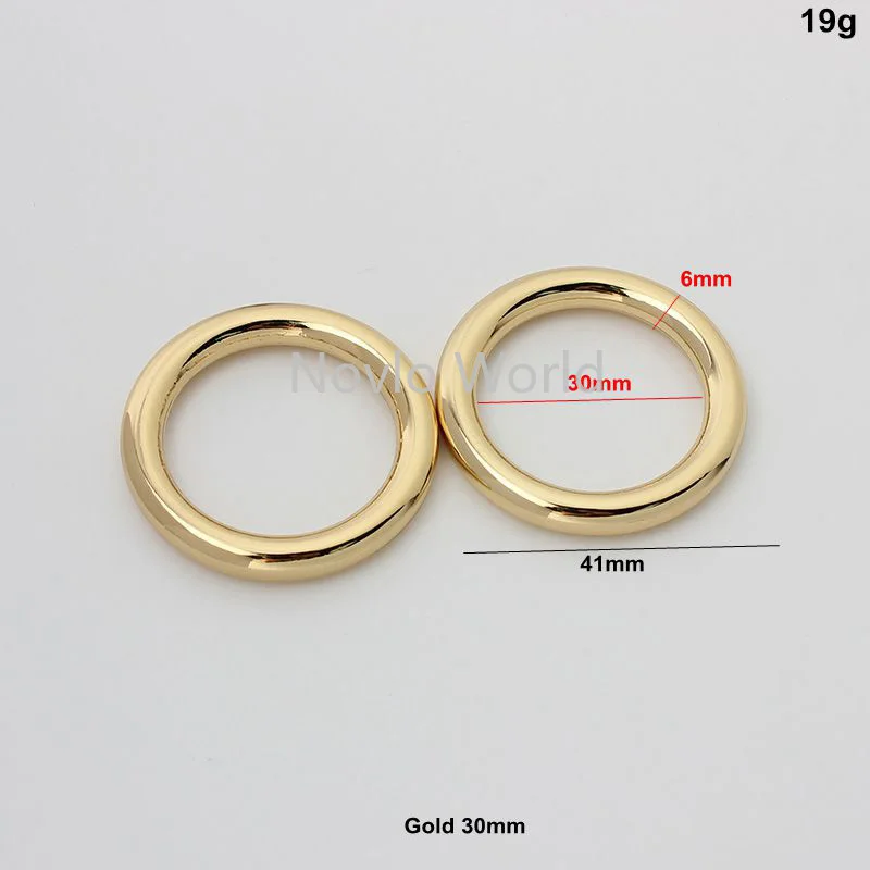 10-50 조각 3 색 30mm 38mm 6.0mm 두꺼운 합금 O 링 애완 동물의 스트랩 커넥터 버클 용접 반지 가방 액세서리