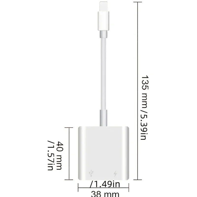 2-in-1 유형 C OTG 어댑터 C-USB(충전 포트 포함) 변환기는 iPhone15와 호환되는 마우스 USB 플래시 드라이브 카메라를 연결합니다.