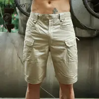 2025 Spring Summer Casual Shorts For Men Leisure Quick-dry Breathable Cargo Shorts Mens Vintage Pure Color Multi Pockets Shorts 1
