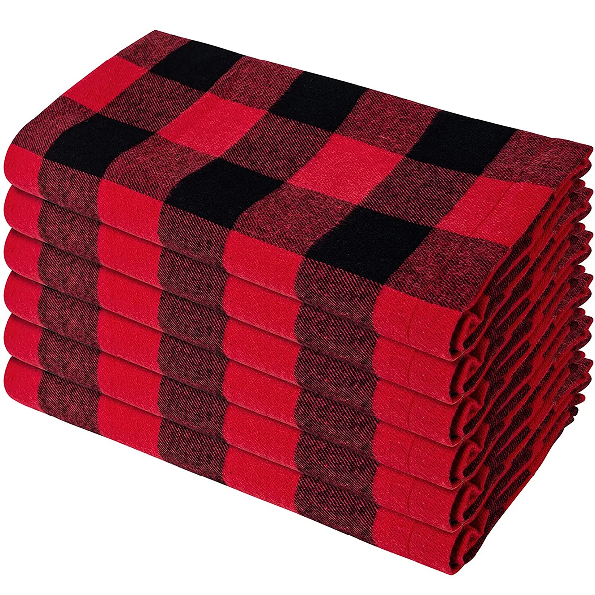 Set mit 6 40 x 40 cm großen Tischdecken-Servietten, strapazierfähigen, verdickten Polyester-Pads, wiederverwendbare Küche, Esszimmer, Urlaubsdekorationen – Detail 3