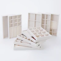1PC, Flocking Jewelry Box Jewelry Tray, Color: Beige 1