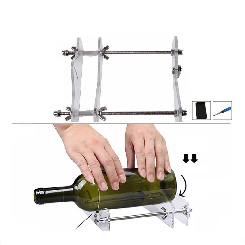 11/19Pcs Bottle Cutting Tool Kit Stainless Steel Glass Sculptures Cutter  Machine DIY Machine for Cutting Bottles of Wine/Whiskey - AliExpress