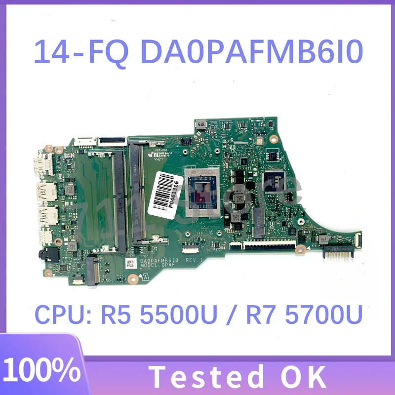 

DA0PAFMB6I0 с процессором AMD R5 5500U / R7 5700U, Высококачественная материнская плата для ноутбука HP 14-FQ 14-FQ1025NR, 100% хорошо работает