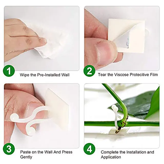 Növényi Hegymászó Fal Önálló Rögzítő Kötött Szerelt Szőlő Függő Csat Hook Kerti Stent Láthatatlan Rögzített Zárójel - Image 4