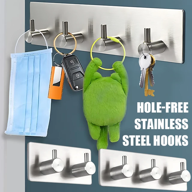 Black Self-Adhesive Wall Hooks 3M Sticker Adhesive Door Hook For Hanging  Wall Key Holder Wall Hanger Towel Holder Coat Hook - AliExpress