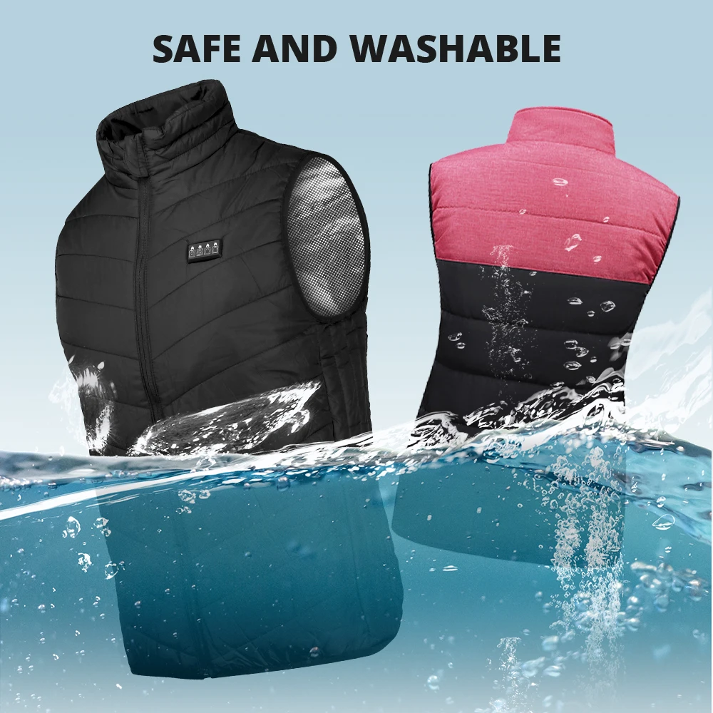Heated Jacket 21 Areas Self Heating Vest Four Switch Control Men Women Thermal Vest Warm Winter