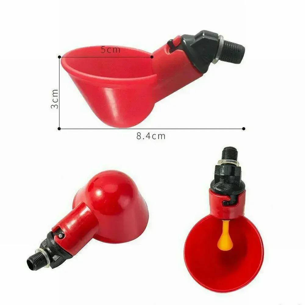 10pcs Plastic Bird Feeders Pet Automatic Cups Water Feeder Drinker Chicken Waterer Poultry Chook Bird Wildlife Accessories - Image 5