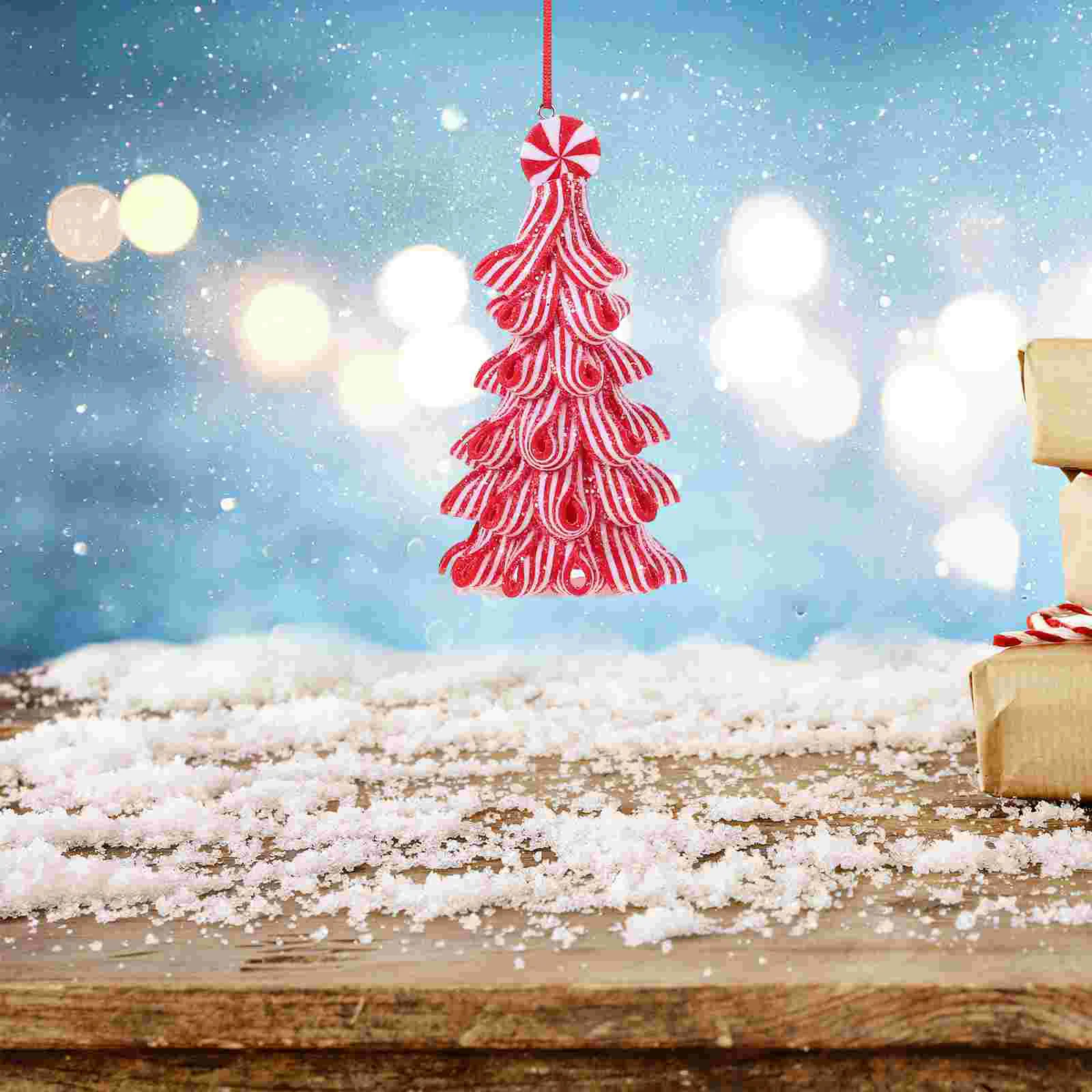 

Festival Artware Candy Christmas Tree Desktop Model Tabletop Xmas Scene Layout Prop Candy Pendant Home Desktop Decor Accessories