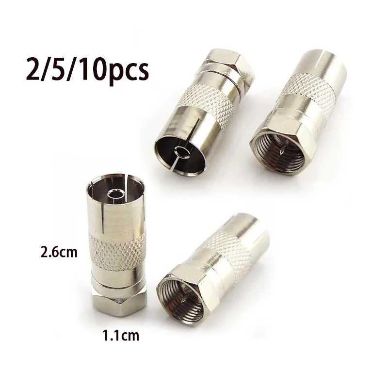 

F Type Male Plug Connector Socket to RF Coax Adapter F Male to RF Converter For TV Aerial Female RF Coaxial F-Type Adapters