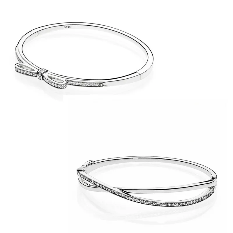 

Original Moments Alluring Brilliant With Row Bracelet Bangle Fit Women 925 Sterling Silver Bead Charm Fashion Jewelry