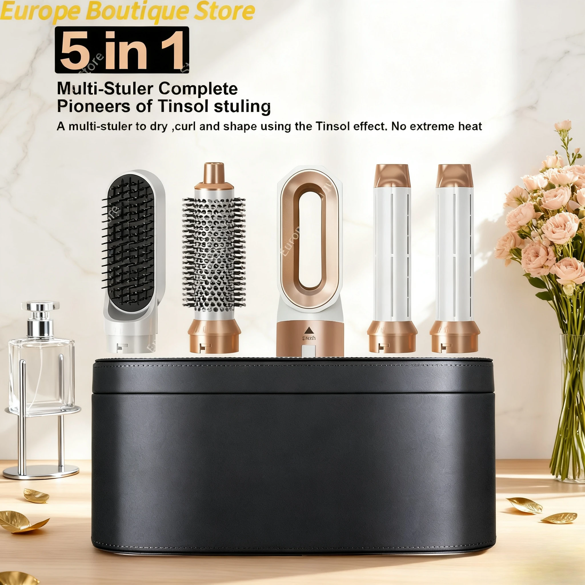 Sèche-cheveux professionnel 5 en 1, peigne à Air chaud, bigoudi pour Dyson Airwrap, outil de coiffure, lisseur de cheveux, outil de coiffure 1