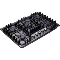 30 Inch Gas Cooktop, 5 Burners Built-in Gas Stovetop Stainless Steel Convertible Gas Stove Dual Fuel Sealed Gas Hob - Black 1