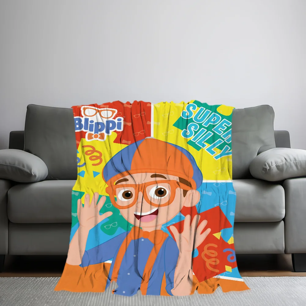 Cartoon TV B-Blippi Blanket Skin friendly comfort warm soft plush blanket suitable sofa living room office bedroom 5