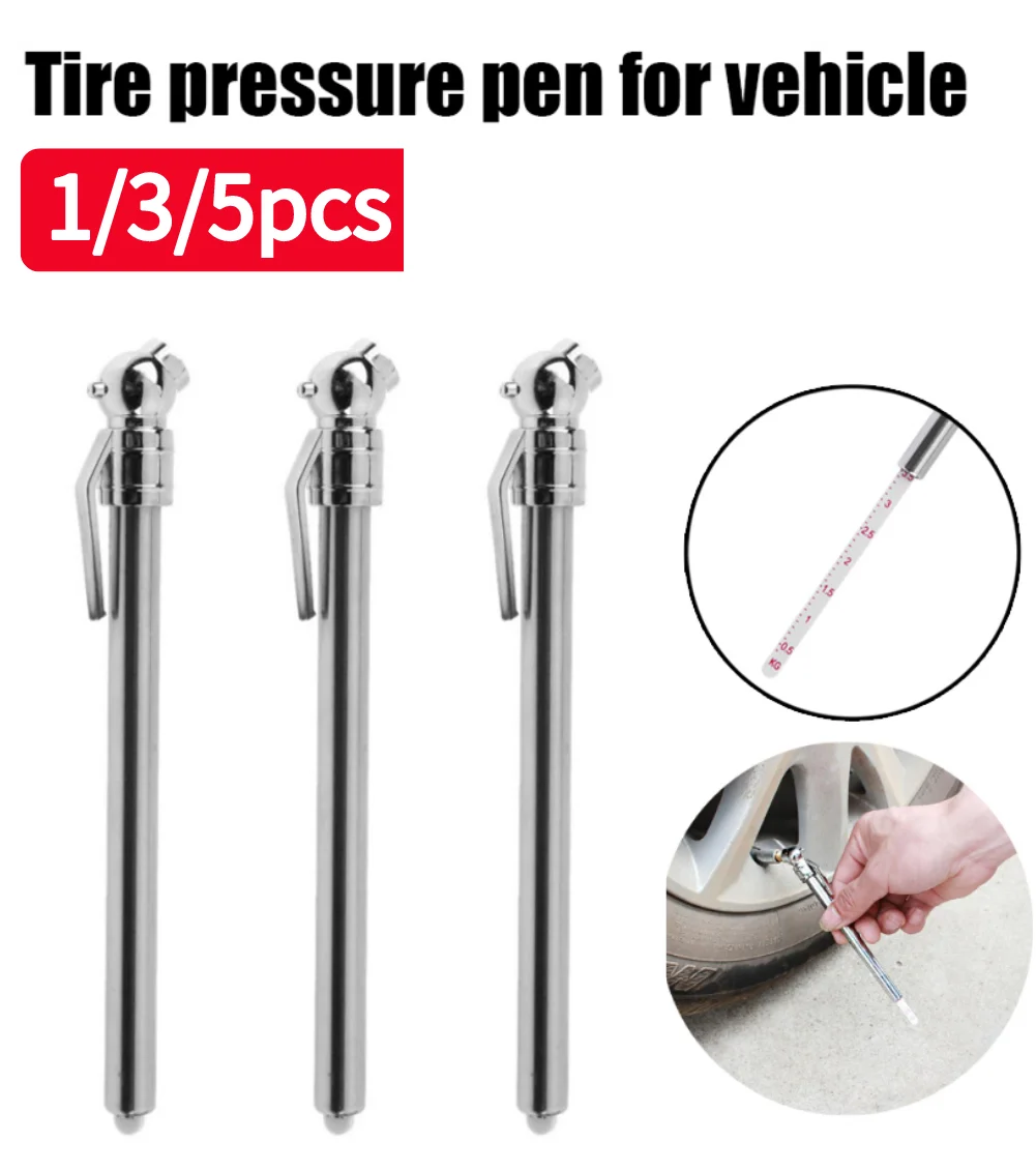 Tanie Wskaźnik ciśnienia w oponach przenośny Mini długopis ze stali nierdzewnej w kształcie sklep