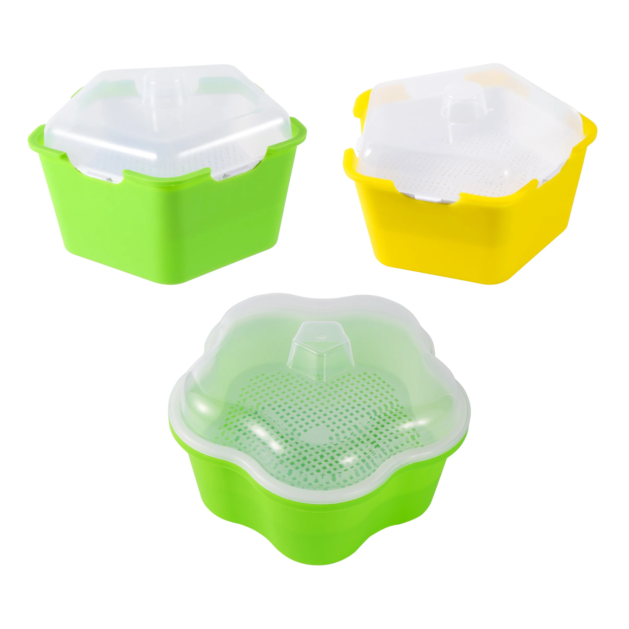 Bean Sprouts Growing Tray Seed Seedling Starter Dish Greenhouse Hydroponics Plant Cat Grass Germination Nursery Pot Grow Box seed starter tray seedling tray sprout growing kit