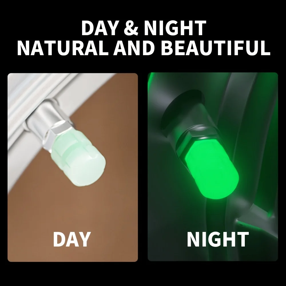 8개 조명 휠: 자동차 및 오토바이용 미니 발광 타이어 밸브 캡 8개