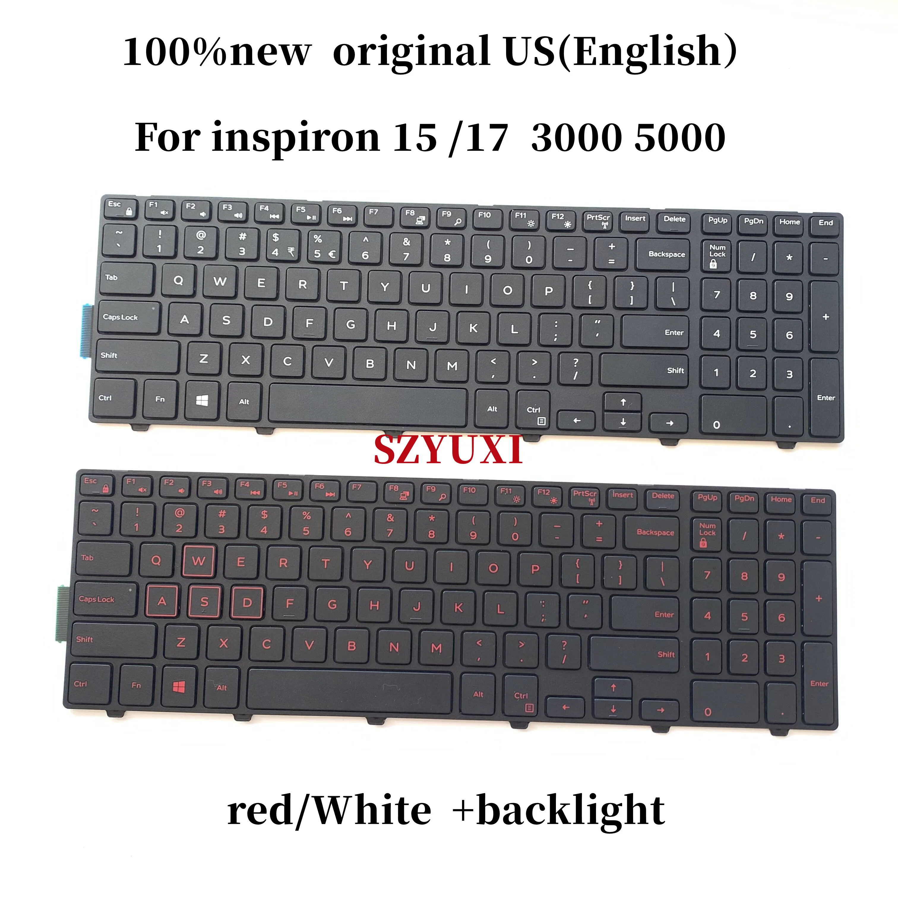 100% новая Оригинальная английская клавиатура для Dell Inspiron 15 17 5577 5576 3541 3542 3543 5547 5548 5542