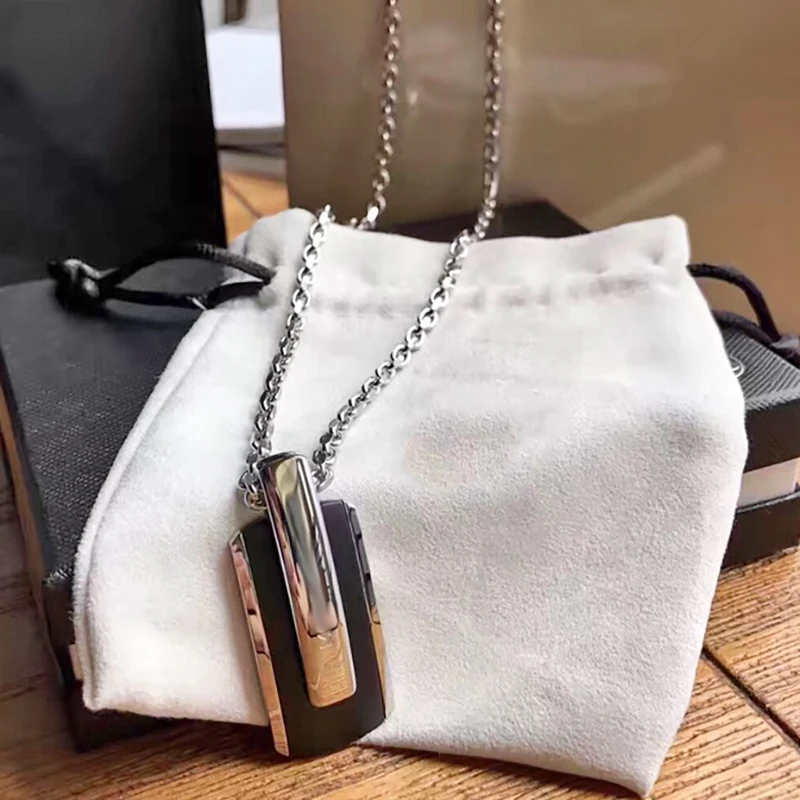 LJ2 MB Necklace Classic Military Brand Design Stainless Steel Masculine and atmospheric luxury jewelry with box set