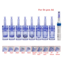 Derma Pen Needle Cartridge for Microneedling - Pack of 10/50, Includes 9, 12, 36, 42 Pin and Nano Options (50pcs Round Nano)