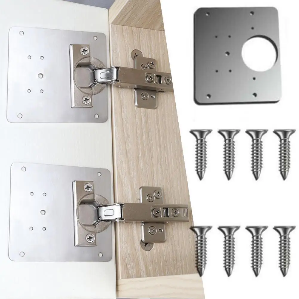 Steel Cabinet Repair Plate Hinge Plate Cabinet Door Hinger Install Backing Hinge Repair Artifact