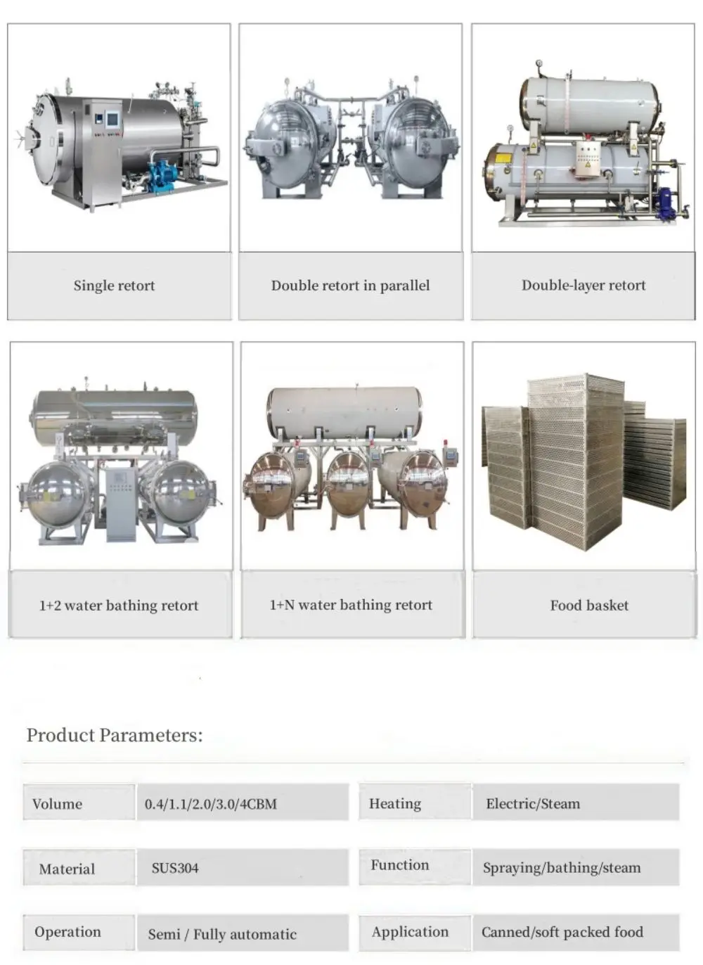 Fully Automatic Autoclave Sterilization Machine High Temparature Food Retort Sterilizing Equipment