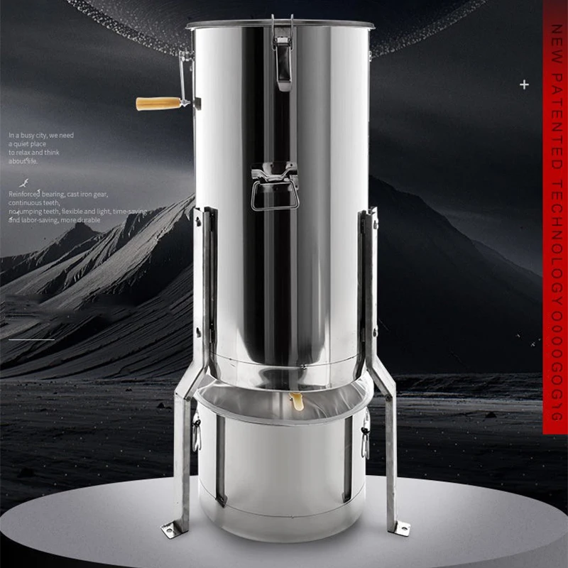 25KG Stainless steel 2 Frames manual honey bee extractor honey ...