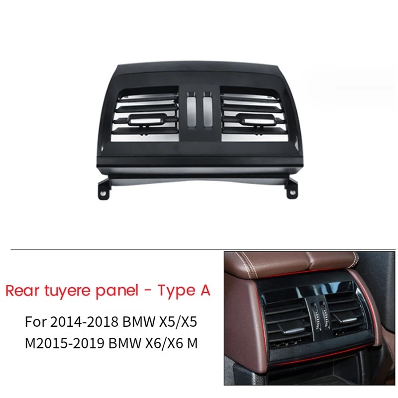 Car Rear Seat Air Conditioning Vent Outlet Cover Trim Decorative Accessories For BMW X5 F15 X6 F16 1