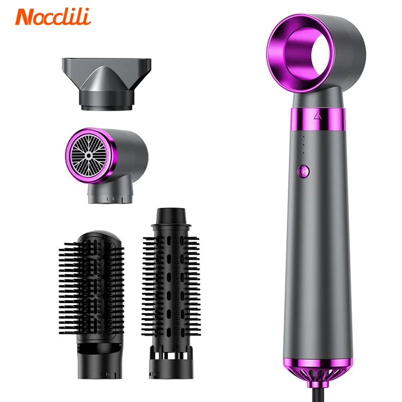 Nocclili 5 in 1 Hair Dryer Brush Hot Air Brush and Hair Styling Tool Set with Interchangeable Brush Head Ionic Negative Blow Dryer