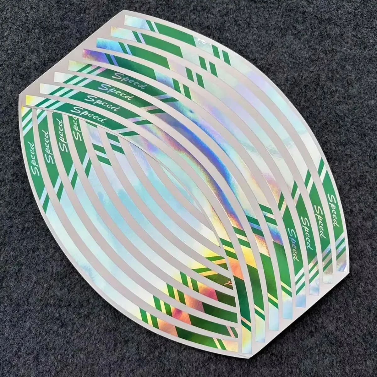 Vibrant Rainbow Wheel Stickers - 17 Rim Tape for Car and Motorcycle Styling