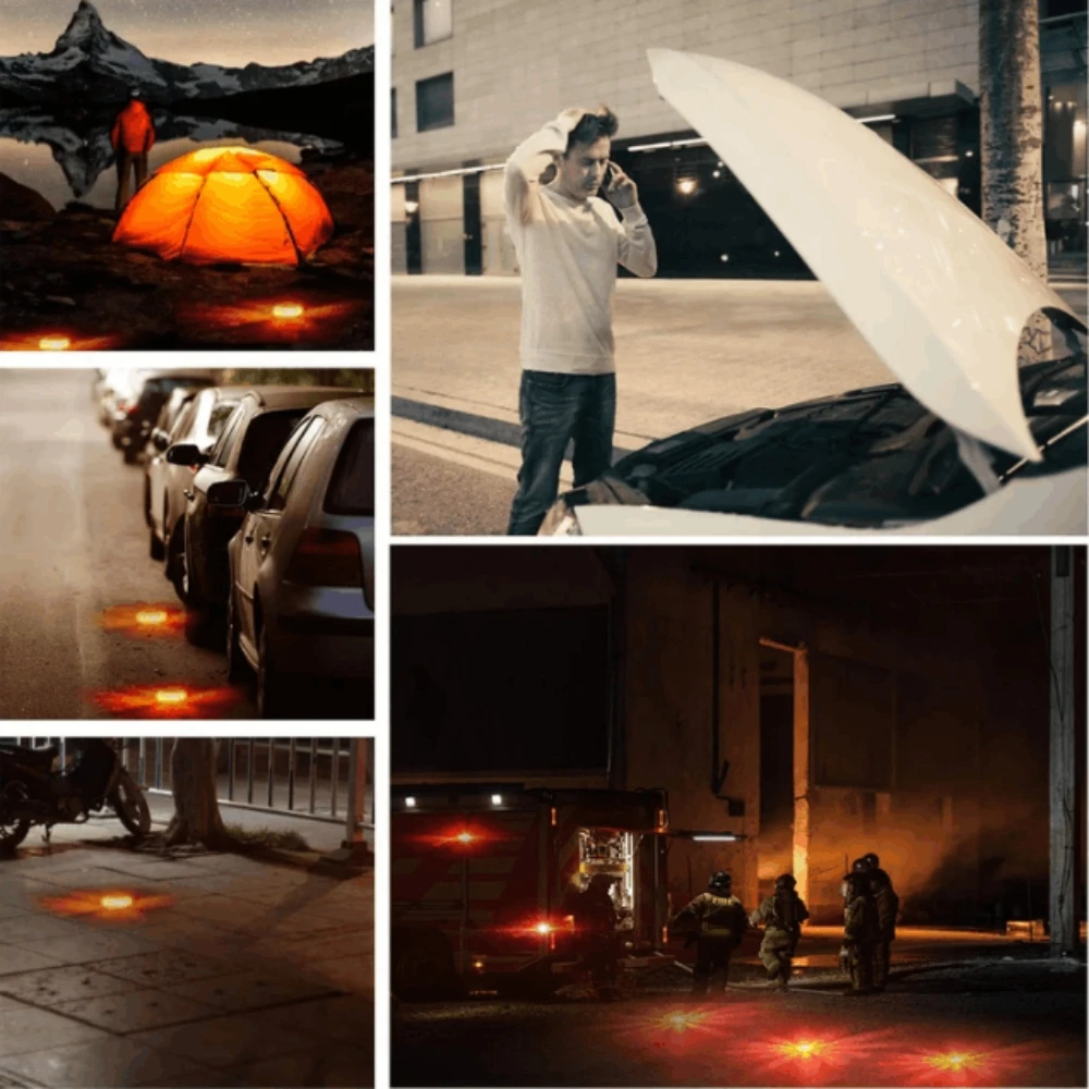 LED Light Portable Flashlight Emergency Light Car Strobe Light Magnetic Emergency Roadside Safety Light IP44 Road Flares Rescue Light LED Strobe Warning Flashlights Car Beacon Lamps