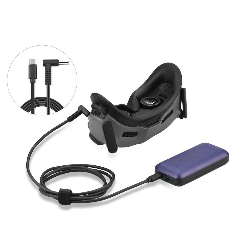 

BRDRC Power Charging Cable for DJI Avata Goggles 2 Fast Charge PD Port Mobile Pwoer Supply Cable for Avata Goggles 2 Accessory