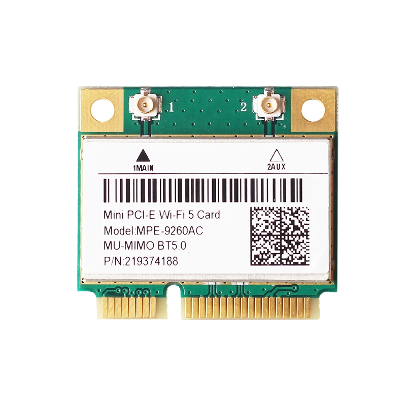Mini Adaptador Wifi Pcie para 9260 9260hmw 2.4g 5ghz Bluetooth 5.0 802.11ac Placa de Rede sem Fio Melhor do Que Intel 7260hmw - Imagem 2