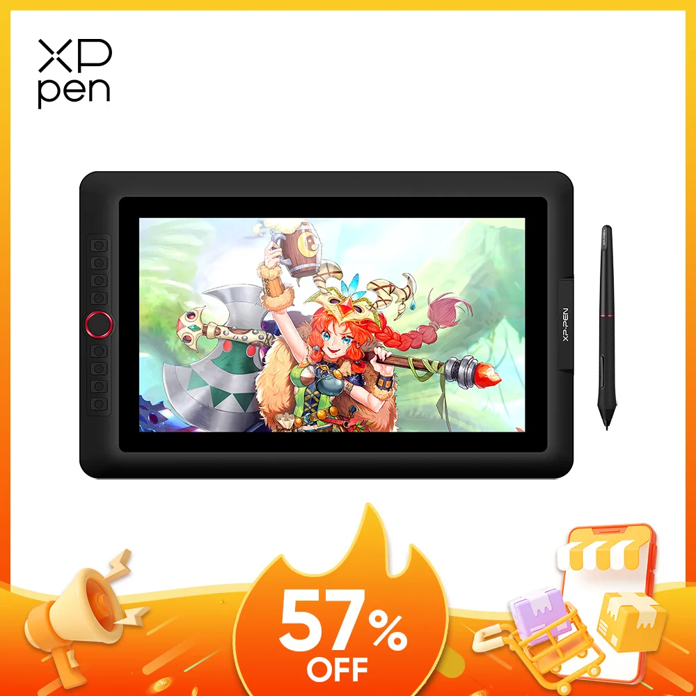XP-Pen Artist15.6 Pro 그래픽 태블릿 드로잉 디지털 모니터 애니메이션 드로잉 보드 60도 기울기 기능 예술