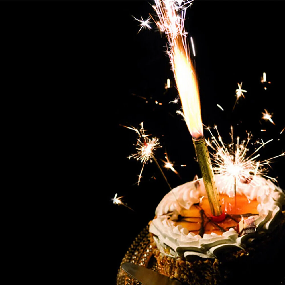 Vela de feliz cumpleaños con bengala dorada para tartas de cumpleaños,  celebraciones, decoración para tartas, suministros temáticos para fiestas  de aniversario y cumpleaños -  España