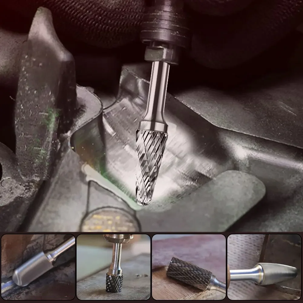 10cm Double Groove Tungsten Carbide Rotary File for Woodworking and Polishing
