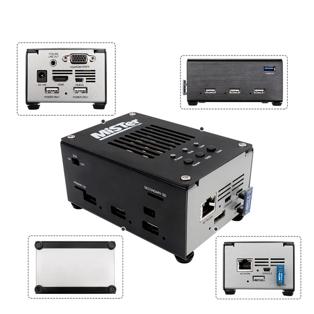 MiSTer FPGA Terasic DE10 Nano + Metal Case +128MB SDRAM+IO+
