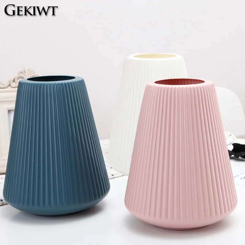 Nordic Creative Vase Large Minimalist Home Decor Flower Vases for Plastic Vase Flower Arrangement Container Flower Decoration 4