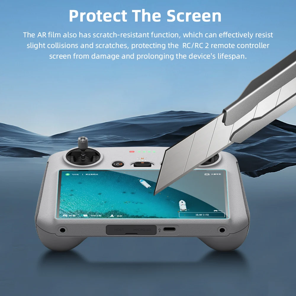 Screen Protector Protective Film Anti-glare Film For DJI Air 3/Mini 3/4 Pro RC2 Remote Control HD Glass Screen Protector Hardness Anti-Scratch Screen Film