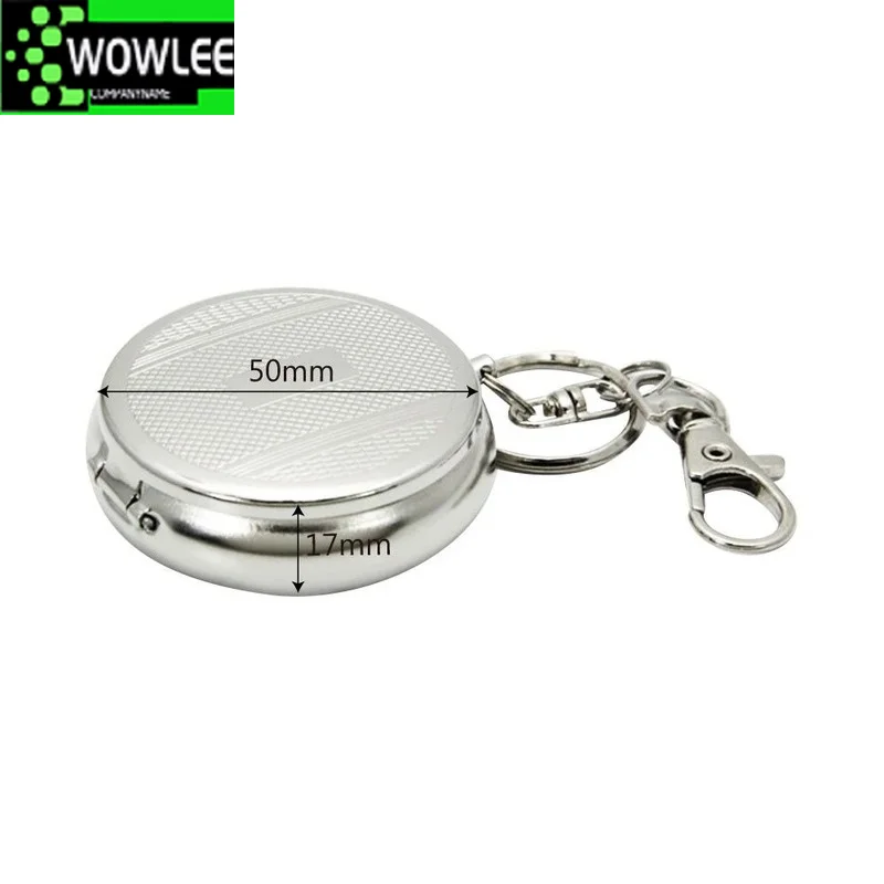Mini Stainless Steel Pocket Ashtray Vehicle Cigarette Portable with Key Chain Cigar Smoking Tray portable ashtray stainless steel ashtray metal ashtray