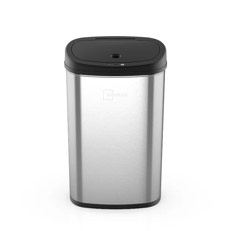 Mainstays 13.2Gal 50L Motion Sensor Kitchen Garbage Can Stainless Steel Automatic Kitchen Trash Can