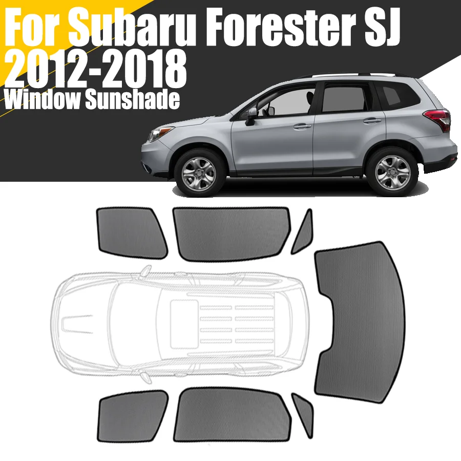 Benutzerdefinierte magnetische Autofenster-Sonnenschutz für Subaru Forester SJ 2012–2018, Vorhang-Netz-Frontscheibe